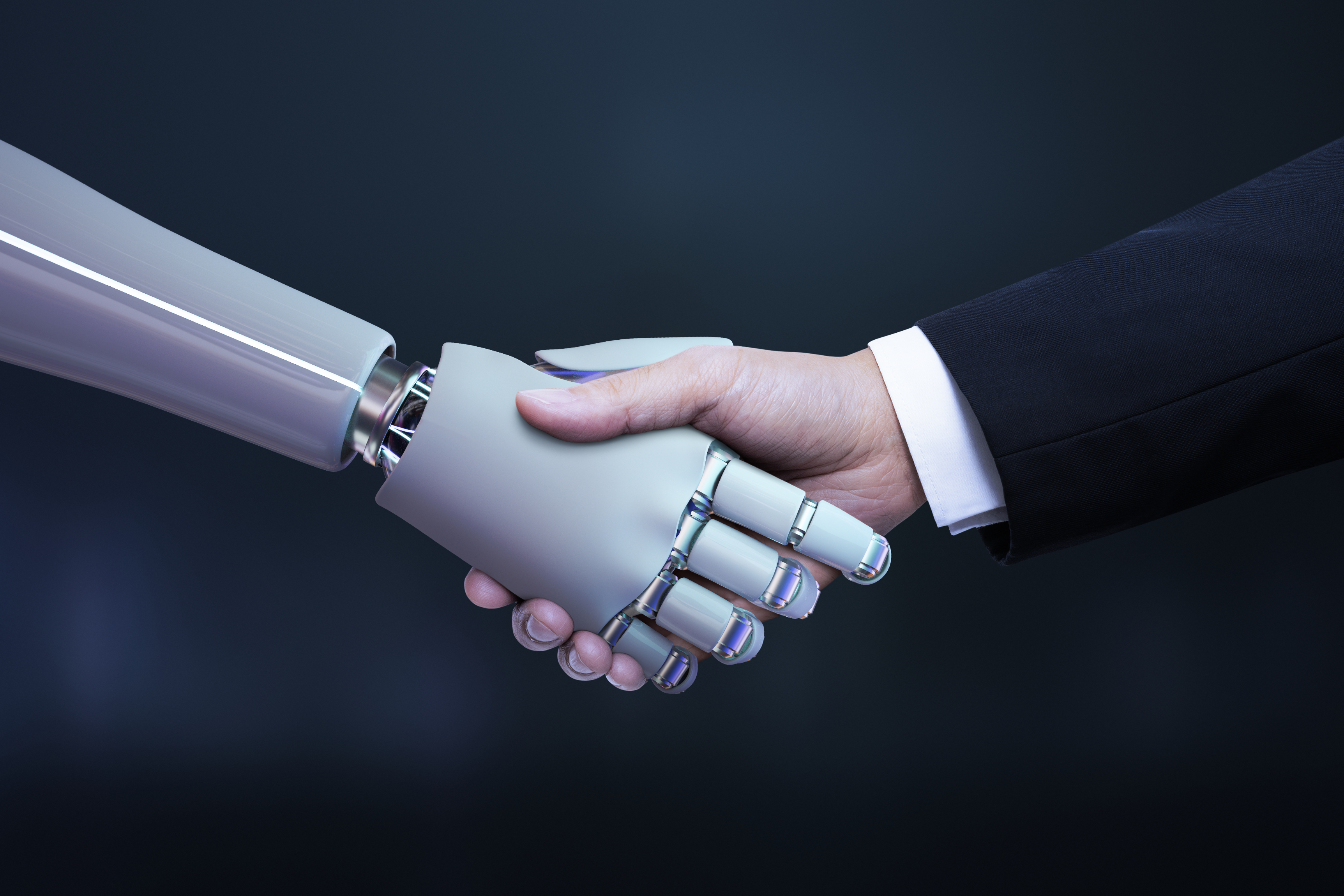 Business Hand Robot Handshake Artificial Intellig